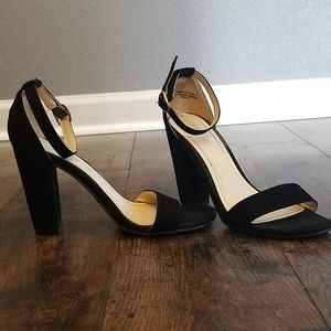 Chunky black high heels